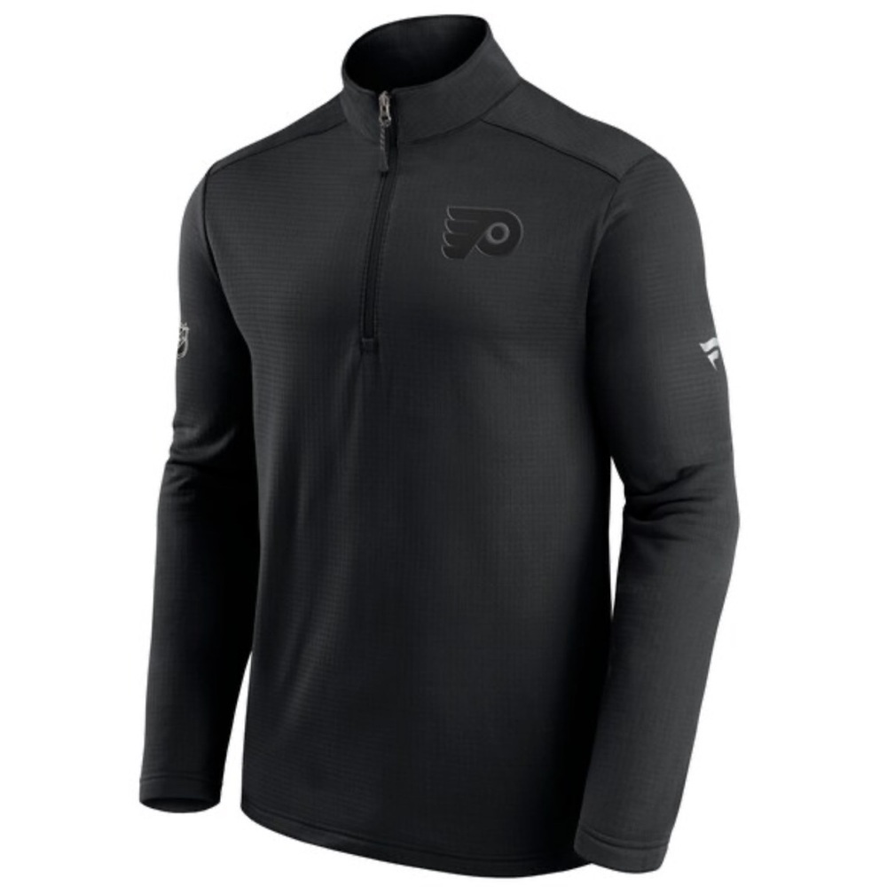 Philadelphia Flyers Fanatics Quarter-Zip Pullover – Men’s Size Small Black NWOT